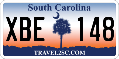 SC license plate XBE148