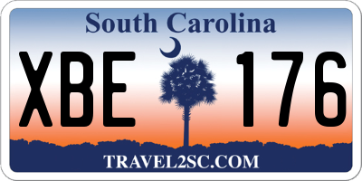 SC license plate XBE176