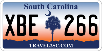 SC license plate XBE266