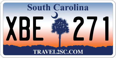 SC license plate XBE271