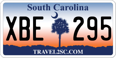 SC license plate XBE295