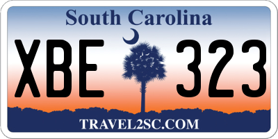 SC license plate XBE323