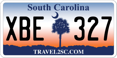 SC license plate XBE327
