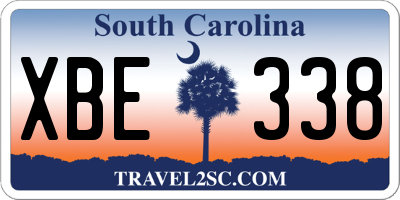 SC license plate XBE338