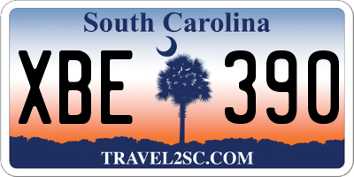 SC license plate XBE390