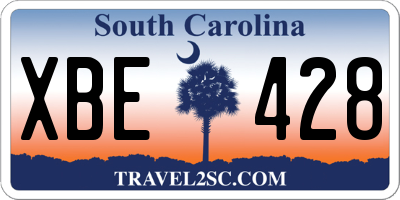 SC license plate XBE428