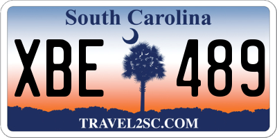 SC license plate XBE489
