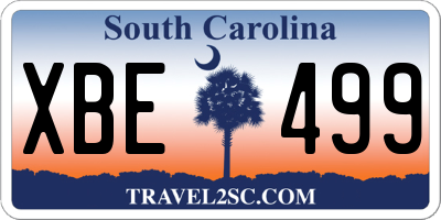 SC license plate XBE499
