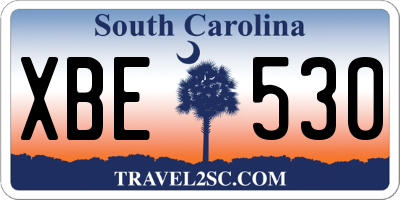 SC license plate XBE530
