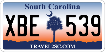 SC license plate XBE539