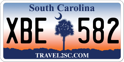 SC license plate XBE582
