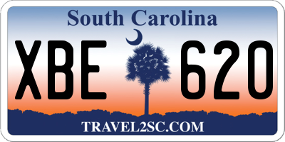 SC license plate XBE620