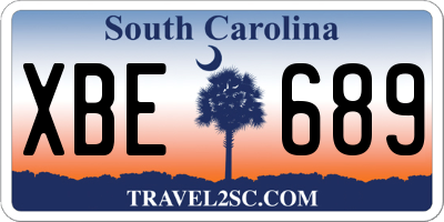 SC license plate XBE689
