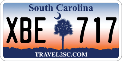 SC license plate XBE717