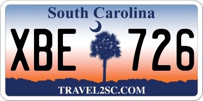 SC license plate XBE726