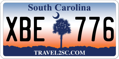 SC license plate XBE776