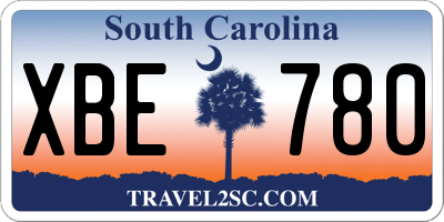 SC license plate XBE780