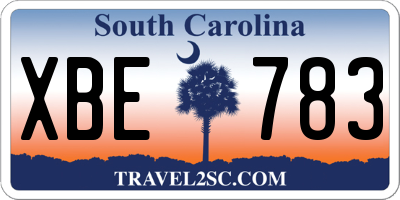 SC license plate XBE783