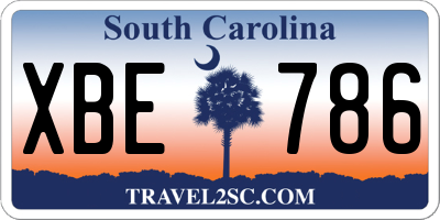 SC license plate XBE786