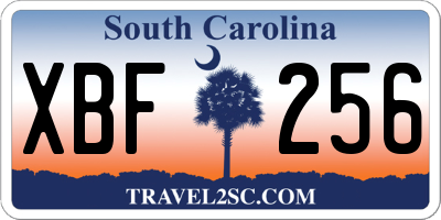 SC license plate XBF256