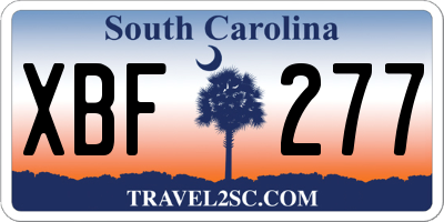 SC license plate XBF277