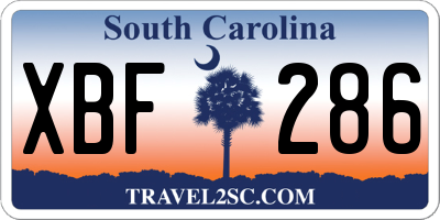 SC license plate XBF286