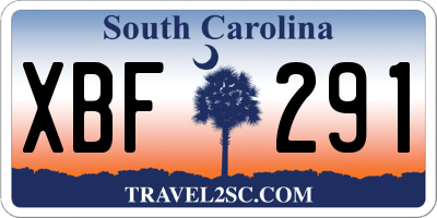 SC license plate XBF291