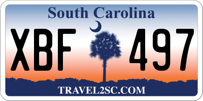 SC license plate XBF497