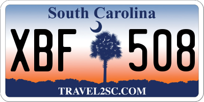 SC license plate XBF508
