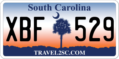SC license plate XBF529