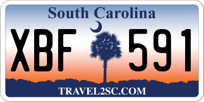 SC license plate XBF591