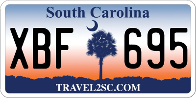 SC license plate XBF695