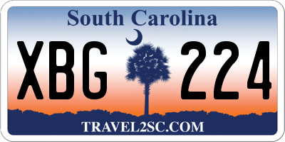 SC license plate XBG224
