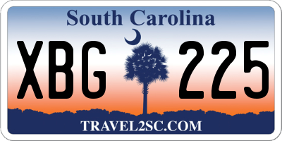 SC license plate XBG225