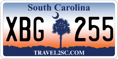 SC license plate XBG255