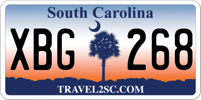 SC license plate XBG268