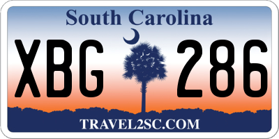 SC license plate XBG286