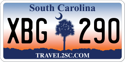 SC license plate XBG290