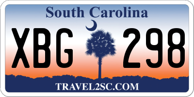 SC license plate XBG298