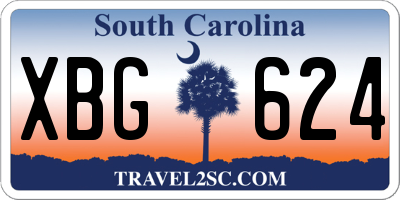 SC license plate XBG624