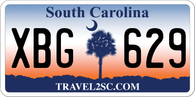 SC license plate XBG629