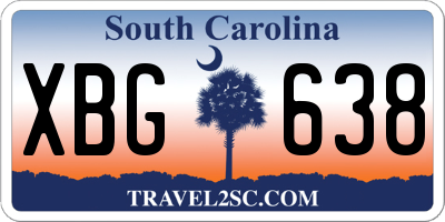 SC license plate XBG638