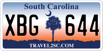 SC license plate XBG644