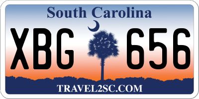 SC license plate XBG656