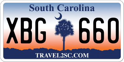 SC license plate XBG660