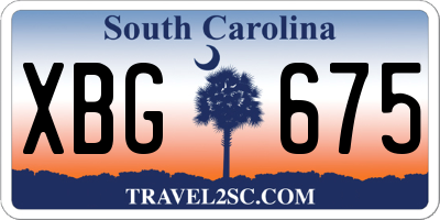 SC license plate XBG675