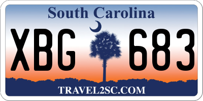 SC license plate XBG683
