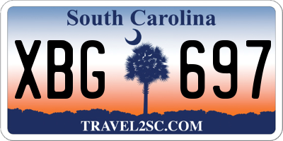 SC license plate XBG697