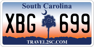 SC license plate XBG699