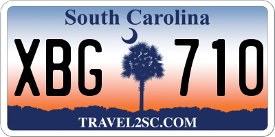 SC license plate XBG710